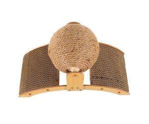 BESTonZON Griffoir pour Chat Moyen Modèle à Double Face de Roue Balle Interactive Résistante à L’Usure, D’intérieur pour Chatons, Fournitures pour Chat Domestique, Planche à Gratter