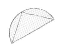 BESTonZON Grille de Barbecue en Acier Inoxydable Amovible Demi-Cercle Filet Portable Pliable pour Barbecue Extérieur Outil Résistant et Compact pour Grillades en Plein Air Accessoire INOX