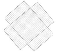 BESTonZON Grille De Barbecue INOX Multifonction 44x26cm Cuisine Extérieure Lot De 2 Supports Métalliques Résistants Filet Grillage pour Viande Légumes Et Poisson