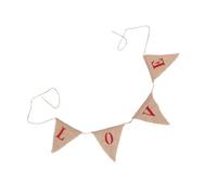 BESTonZON Guirlande de Mariage Suspendue en Toile de Jute Écologique Fanion Triangulaire Love Décoration Festive pour Mariage et Fête Bannière Solide et Réutilisable 1 Pièce