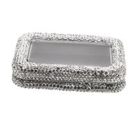 BESTonZON Guitar Pick Holder Rhinestone Tinplate with Transparent Window Portable Plectrum Storage Box Organizer for Electric Bass Guitar Ukulele