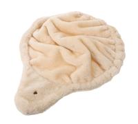 BESTonZON Hamac pour Chat 33 Cm en Flanelle Douce Couleur Beige Crème, Lit Suspendu Confortable pour Chatons, Accessoire de Rechange pour Arbre à Chat, Coussin Amovible Facile à Nettoyer,