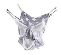 BESTonZON Hamac Suspendu pour Petits Animaux 35X35 CM Lit Chaud Trois Couches Gris Accessoire pour Cage Hamster Écureuil et Rat Hamac pour Lézard et Cochon d'Inde