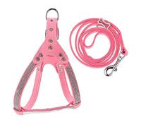 BESTonZON Harnais pour Chien avec Laisse Déguisement Cosplay Accessoire Photo Microfibre Design Unique Pierres Scintillantes