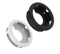 BESTonZON Housse de Protection pour 3, Lot de 2, Silicone, Coque Compatible avec Garmin, Anti-poussière Cover étui pour Montre connectée, Blanc Noir, pour Sport et