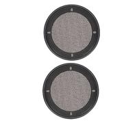 BESTonZON Housses de Protection pour Subwoofer Voiture, Cache Haut-Parleur en Fer, Facile à Installer et Résistant, pour Anneaux Décoratifs de Haut-Parleur Auto, Lot de 2