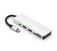 BESTonZON Hub USB Type-c à USB Adaptateur Multifonction Argenté Charge des Données Recharge pour Bureau Et