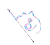 BESTonZON Interactif pour Chat Kit Baguette Ressort et Balle pour Stimule Linstinct de Chasse Couleur Macaron pour Jeux Dintérieur