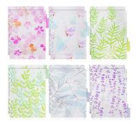 BESTonZON Intercalaires A5 à 6 Anneaux en Polypropylène Robuste 6 Trous pour Classeurs Standard 2 Ensembles Colorés pour Organisation Bureau École et Agenda Onglets Amovibles Pratiques