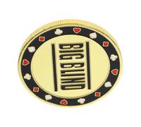 BESTonZON Jetons de Poker Double Face 4 Cm en Métal Bouton du Croupier Accessoire pour Parties de Poker Texas Hold'em