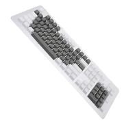 BESTonZON Jeu De De Clavier 104 Clés pour Ordinateur Lumineuses Multicolores Résistant à l'usure Et Solide Fournitures Scolaires Bureau Compatible Claviers Mécaniques Couleur Gris Et Blanc