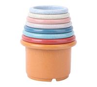 BESTonZON Jeu de Gobelets Empilables pour Garçon et Filles Jouet de Bain Animaux Colorés 8 Pièces en Plastique Sûr Accessoire Éducatif pour Plage et Développement Cognitif et Créatif