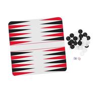 BESTonZON Jeu de Société Backgammon de Voyage Compact et Léger Set de Jeu Portable Caoutchouc Antidérapant pour Camping Randonnée et Sorties Plein Air