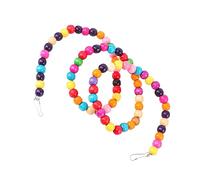 BESTonZON Jouet Perroquet Perles Bois Échelle Rotative Balançoire Arc-Ciel Jouet Escalade Oiseau