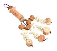 BESTonZON Jouet Suspendu à Mâcher pour Perroquet Et Perruche, Boule Décorative en Épi De Maïs Naturel Résistante Aux Morsures, Taille Petite, Jeu Amusant pour Cage D’Oiseaux De Compagnie