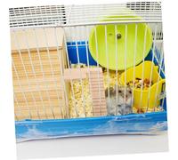 BESTonZON Jouet Suspendu pour Cage à Hamster Plateforme en Bois Naturel Support D'échelle Étanche Taille Standard pour Entraînement D'équilibre Petits Animaux