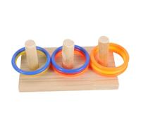 BESTonZON Jouets Éducatifs pour Perroquets Et Perruches Anneaux Empilables Colorés Bois Et Plastique Stimulent Intelligence Et Favorisent Le Jeu Actif