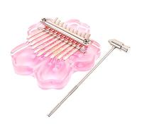 BESTonZON Kalimba Mini Piano à Pouce En 10 Touches Instrument Musical Compact Pour Adultes Et Enfants Facile à Apprendre Avec Design Éclatant En Fleurs Sakura