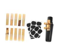BESTonZON Kit Complet Daccessoires pour Saxophone Alto Embouchure Plastique Ligature Anches Coussinets et Capuchon Kit Portable pour Pratique et Performances Améliorées