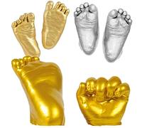BESTonZON Kit d' de Mains et Pieds pour Bébé Souvenir -Même Poudre de Plâtre Naturelle Détails pour Bébé Fille Activité 3D