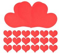 BESTonZON Kit de Cartes de Saint-Valentin de Cœur 100 Pièces 7X8 CM Papier Épais Rouge Doré DIY pour Messages Vœux et Décorations Créatives