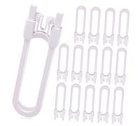 BESTonZON Kit de Sécurité pour Bébé avec Serrure pour Armoire Et Tiroir 15 Pièces Verrous en Forme de U pour La Sécurité Des Tiroirs