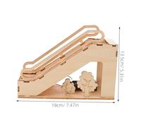 BESTonZON Kit Éducatif DIY Escalator Électrique Bois pour Garçon Fille Modèle Mécanique Miniature Stem Expérience Scientifique Interactive de Mécanique et Électricité Projet Scientifique