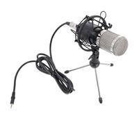 BESTonZON Kit Microphone à Condensateur Filaire avec Capsule Argentée pour Enregistrement PC et Streaming