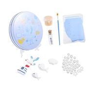 BESTonZON Kit Souvenir D'empreintes De Pas De -né Pour Bébé, Moule Léger En Argile Bleu Clair, Stockage Portable, Souvenir Naissance Pour Premiers Mois, Coffret Présent Bébé