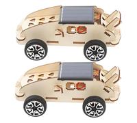 BESTonZON Kits de Voitures en Bois 2 Pièces Kit de Construction Robot Projets d'Expérimentation Scientifique Électrique Jouets Éducatifs Stem pour Garçon et Filles