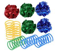 BESTonZON Kitten Interactive Cat Toys Set with Crinkle Balls and Spring Toys for All Cat Playtime