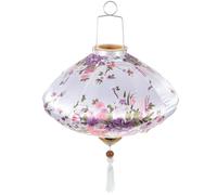 BESTonZON Lanterne de Fleur Suspendue Traditionnelle 30 CM Blanche Fleurs Narcisse Décorative pour Nouvel an et Mariage Ornement Extérieur Festif et Créatif pour Balcon ou Mur