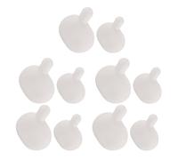 BESTonZON Lot de 10 Balles Anti-Stress Rondes en Plastique Blanc Insert en Silicone, Grandes et Petites Tailles, pour Jouets à Presser, Bricolage Créatif et Fabrication de Poupées