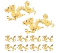 BESTonZON Lot de 10 Breloques pour Épingles à Cheveux Dragon en Métal Imitation Or Décorations Rétro Double Face Accessoires DIY pour Création Artisanale Fournitures Loisirs Créatifs