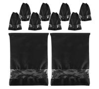 BESTonZON Lot de 10 Paquet à Chaussures en Tissu Non Tissé, Grosse Capacité, Cordon De Serrage, Noir, pour Voyageur, Rangement De Bottes Et Baskets, Format Grand Taille