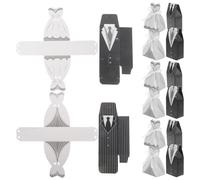 BESTonZON Lot de 100 Boîtes de Bonbons Mariage en Carton Formes Marié et Mariée 2 Modèles Présents Invités pour Fête Prénuptiale Décorations Élégantes et Romantiques