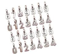 BESTonZON Lot de 100 Breloques Chiffres en Alliage pour Création de Bijoux DIY - Mini Pendentifs 0 à 9 pour Colliers Bracelets et Porte-Clés Accessoires Artisanaux Polyvalents pour