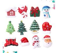 BESTonZON Lot de 12 Aimants de Noël pour Frigo - Décoration Magnétique de Porte avec Sapin, Père Noël et Bonhomme de Neige, pour Cuisine, Bureau ou Fêtes Familiales