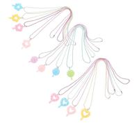 BESTonZON Lot de 12 Colliers Garçon et Filles Ras-de-Cou en Plastique Léger Pendentifs Sucette Macaron Coloris Pastel Présents D’Anniversaire Fille pour Pochettes Surprises et Fêtes