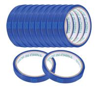 BESTonZON Lot de 12 Rubans Adhésifs pour Paquet d'Emballage 12 CM X 30 M Coloris Bleu Compatibles Machine de Fermeture pour Supermarché Rubans de Fermeture pour Paquet de Fruits et