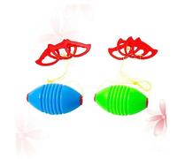 BESTonZON Lot de 2 Ballons Géants de Fitness pour Mains, Jeu Interactif à Deux Joueurs, Matériel Solide, Couleurs Aléatoires, Jouet de Tir la Corde pour Garçon et Filles Couleur Aléatoire