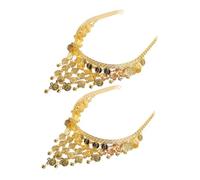 BESTonZON Lot De 2 Bandeaux De Danse Fantaisie Pour Femme Accessoire Décoratif En Pvc Doré
