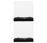 BESTonZON Lot de 2 Boîtes Carrées Transparentes 6,8x6,8x6,8 Cm pour Exposition et Rangement D’échantillons Minéraux, Socle Noir, Légères et Portables, Vitrines D’Exposition pour Collection