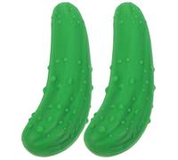 BESTONZON Lot de 2 bouchons de bouteille en silicone en forme de concombre (vert)