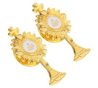 BESTonZON Lot de 2 Broches à Vêtements de Croix, Épinglettes Croisées en Métal Argenté, Accessoires Féminins pour Baptême, Fête et Tenue D’Église, Pins Élégants pour Robe et Cardigan