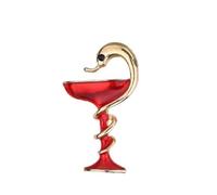BESTonZON Lot de 2 Broches Vin en Alliage de Coupe à Vin, Broche de Fête Serpent, Accessoire Chic pour Femme lors de Banquet ou Cérémonie