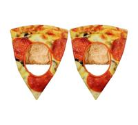 BESTonZON Lot de 2 chapeaux pizza cosplay : couvre-chefs amusants pour fêtes, chapeaux décoratifs en forme de pizza, déguisements fantaisie pour festival, carnaval