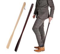 BESTonZON Lot de 2 Chausse-Pieds en Bois de Hêtre 53 CM Accessoire pour Enfiler Chaussures Outil Simple et Pratique Format Compact pour Usage Quotidien et Personnes Âgées