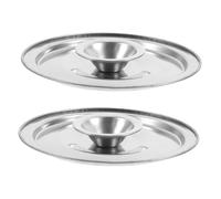 BESTonZON Lot De 2 Couvercles De Pots À Huile En Acier Inoxydable 4 Pouces Couvercles Étanches Réutilisables Pour Cuisine Faciles À Nettoyer Et À Ranger