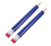 BESTonZON Lot de 2 Crayons Géants en Bois 39 Cm Bleu avec Gomme et Capuchon de Protection, Crayon Octogonal Extra Épais pour Maternelle et Fournitures Scolaires, Outil Créatif et Éducatif